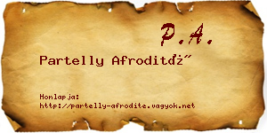 Partelly Afrodité névjegykártya